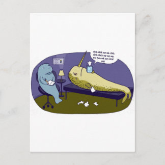 Shambolic Narwhal Postcard