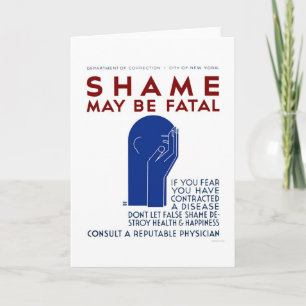 Shame May Be Fatal 1937 WPA Card