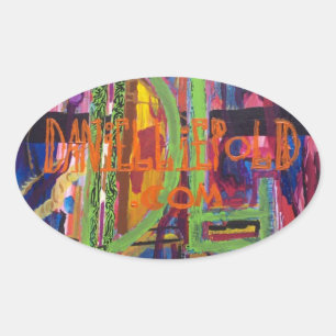 shameless self promotion / original work of art oval sticker