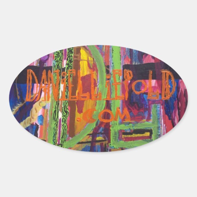 shameless self promotion / original work of art oval sticker (Front)