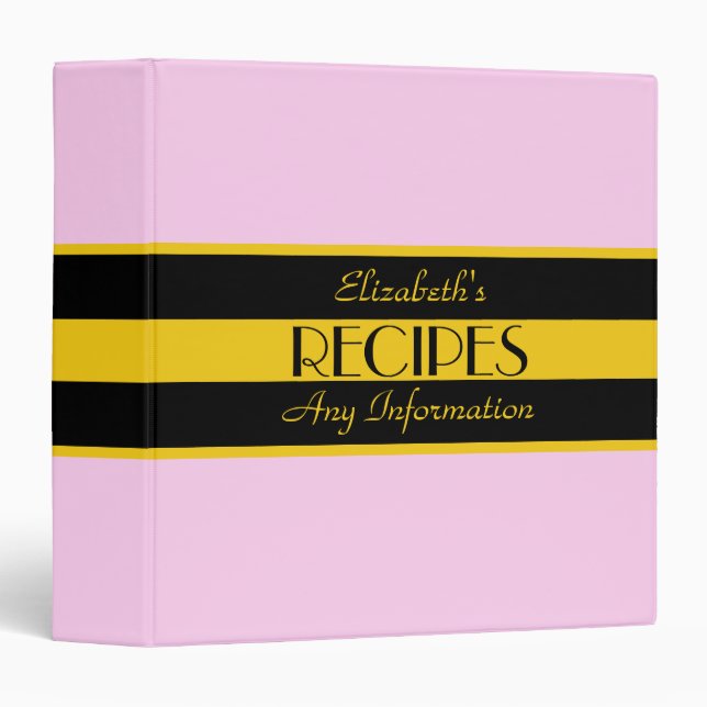 Shampoo Solid Colour Modern Black Recipes Binder (Front/Spine)