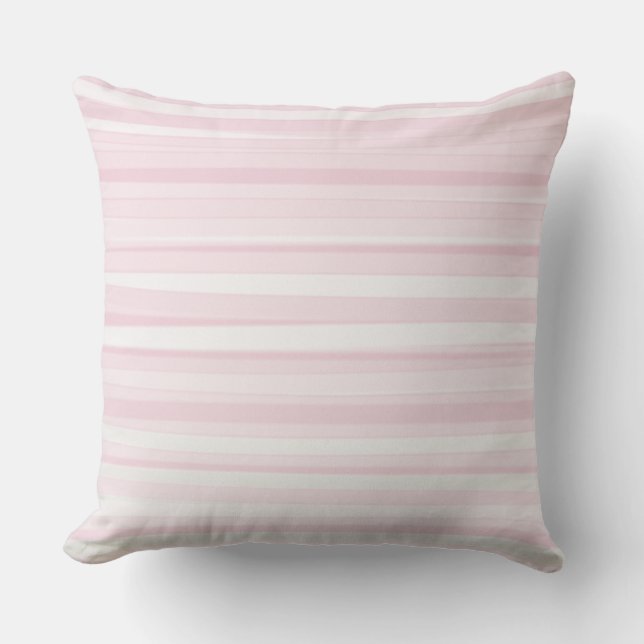 Shampoo White Abstract Stripes Throw Pillow (Front)