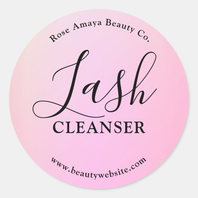 Shampooing Nettoyeur à Lash Blush Lilac Étiquette  (Devant)