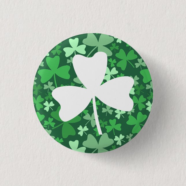 Shamrock 1 Inch Round Button (Front)