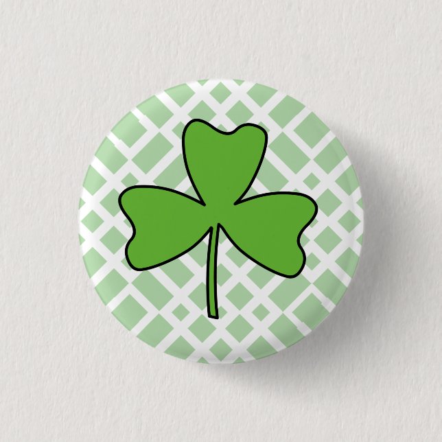 Shamrock 1 Inch Round Button (Front)