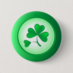 Shamrock 2 Inch Round Button