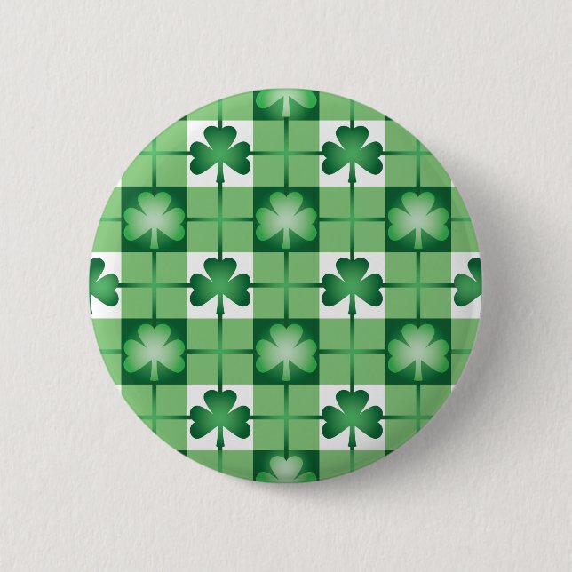 Shamrock 2 Inch Round Button (Front)