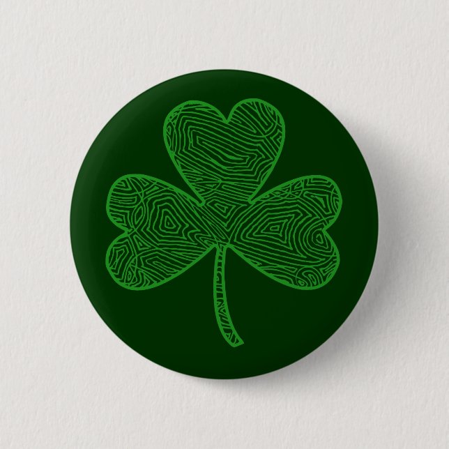 Shamrock 2 Inch Round Button (Front)