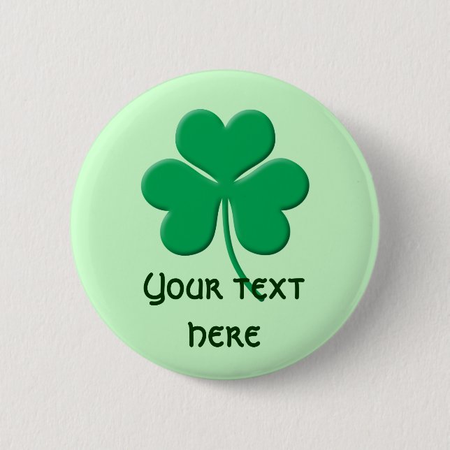 Shamrock 2 Inch Round Button (Front)