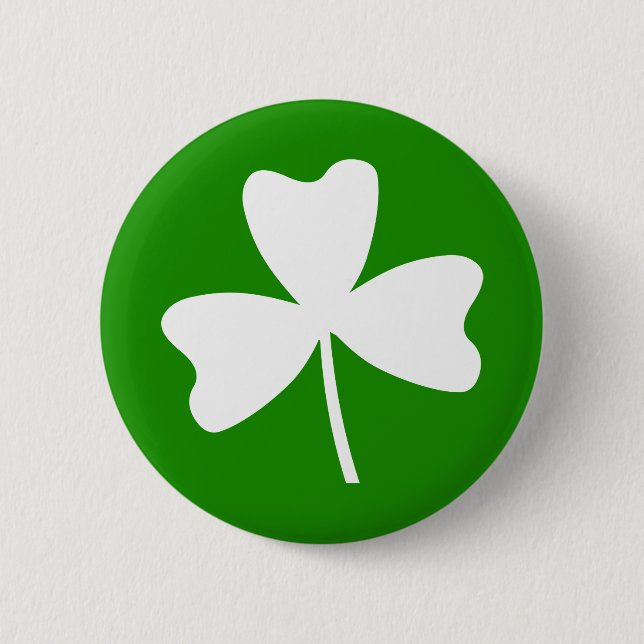Shamrock 2 Inch Round Button (Front)