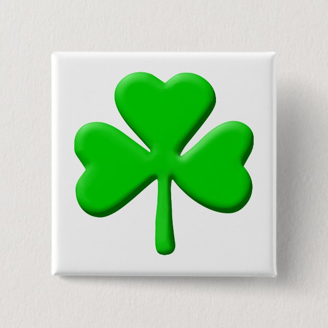 shamrock 3d 2 inch square button (Front)