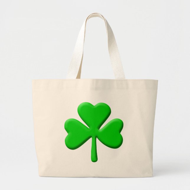 shamrock 3d large tote bag (Front)