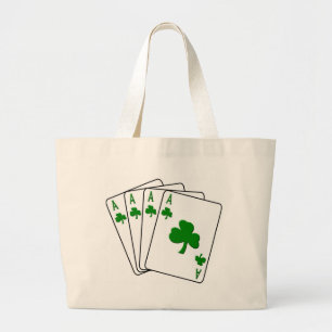 Shamrock Aces Large Tote Bag
