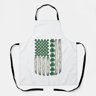 Shamrock American Flag Vintage Vector Design_1 Apron