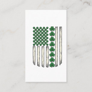 Shamrock American Flag Vintage Vector Design_1 Business Card