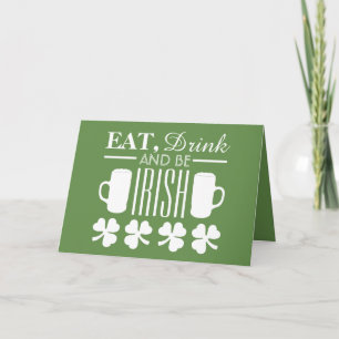 Shamrock and Beer Card