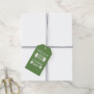 Shamrock and Beer Irish St Patrick's Day Gift Tags