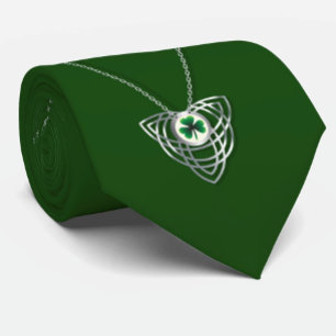 Shamrock and Celtic Knot St Patricks Day Tie