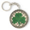 Shamrock And Celtic Knots Keychain Beige