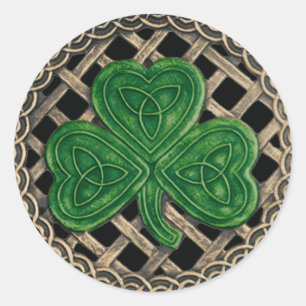 Shamrock And Celtic Knots Stickers Black