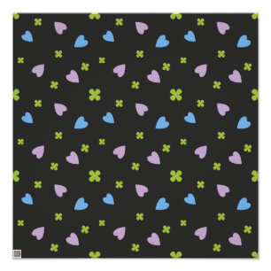 Shamrock and Hearts Pattern Photo Print