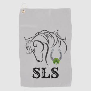 Shamrock and Horseshoe Golf Towel