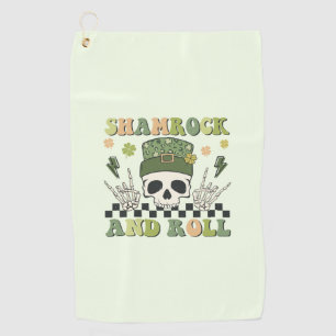 Shamrock and Roll - Skeleton Clover Golf Towel