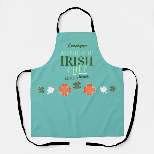 Shamrock Authentic Irish CHEF Apron (Front)