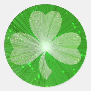 Shamrock autocollant rond