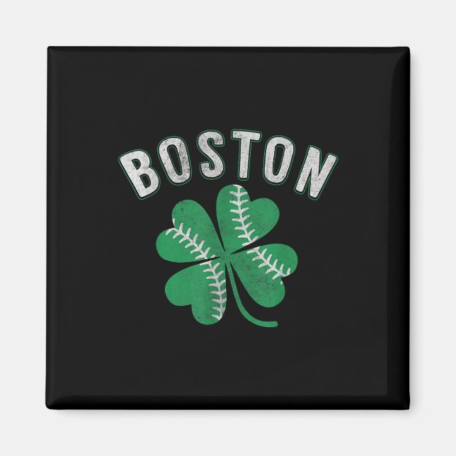 Shamrock Baseball Clover Boston St Patricks Day  Magnet (Front)