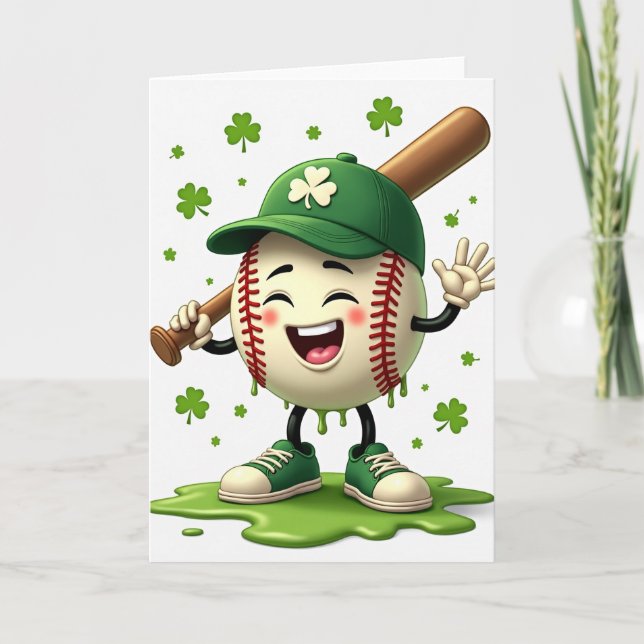Shamrock Baseball Fun Card (Front)