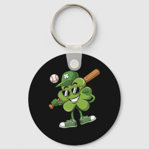 Shamrock Baseball Shirts Funny St Patricks Day Boy Keychain