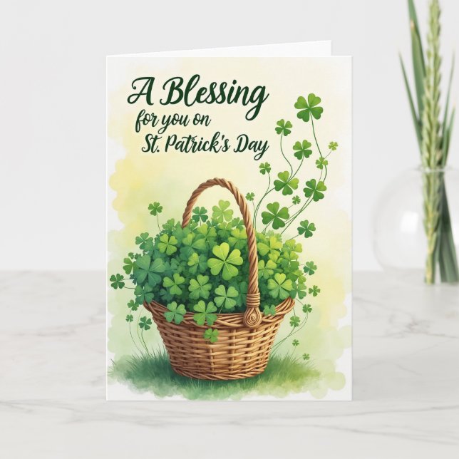 Shamrock Basket Pattern Card (Front)