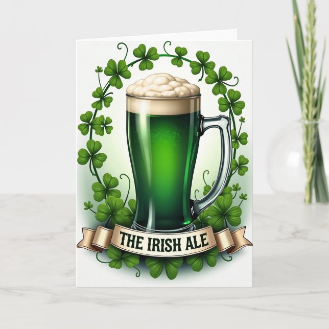Shamrock Beer Glass Pattern Card (Front)
