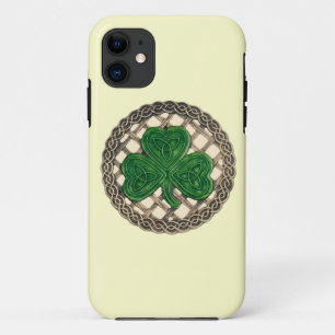 Shamrock beige et Celtic Knots iPhone 5G Coque