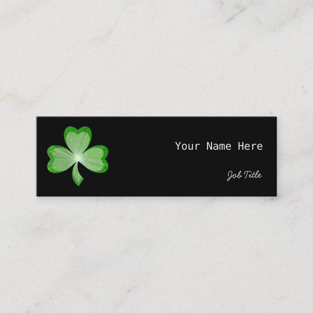 Shamrock Black business card side skinny (Front)
