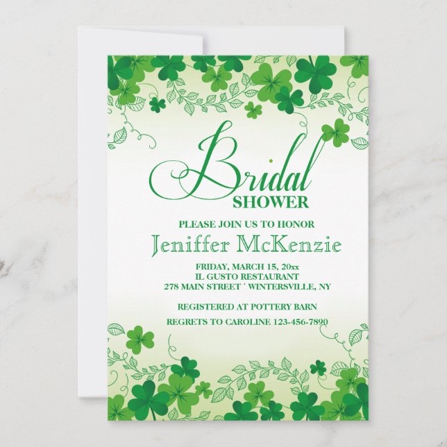 Shamrock Borders Invitation (Front)