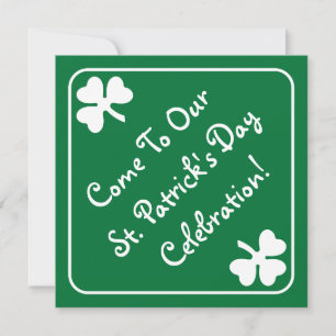 Shamrock Bordure St. Patrick's Day Invitation Card