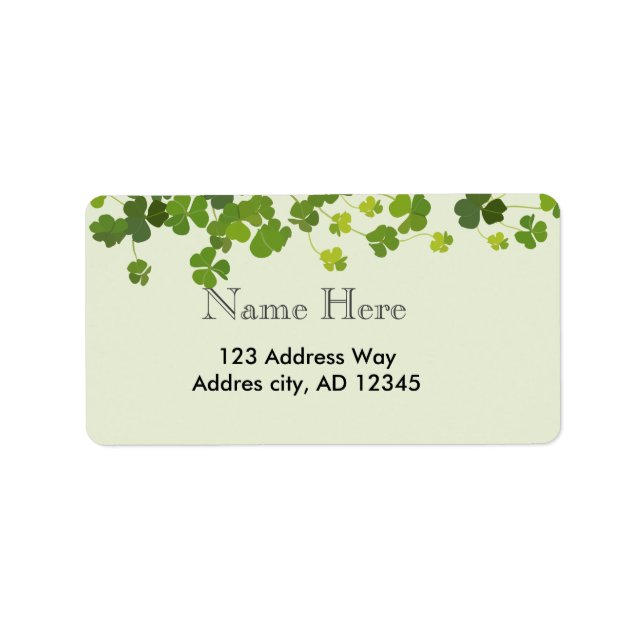 Shamrock bouquet, st patrick's day label (Front)