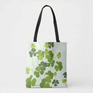 Shamrock bouquet, st patrick's day tote bag