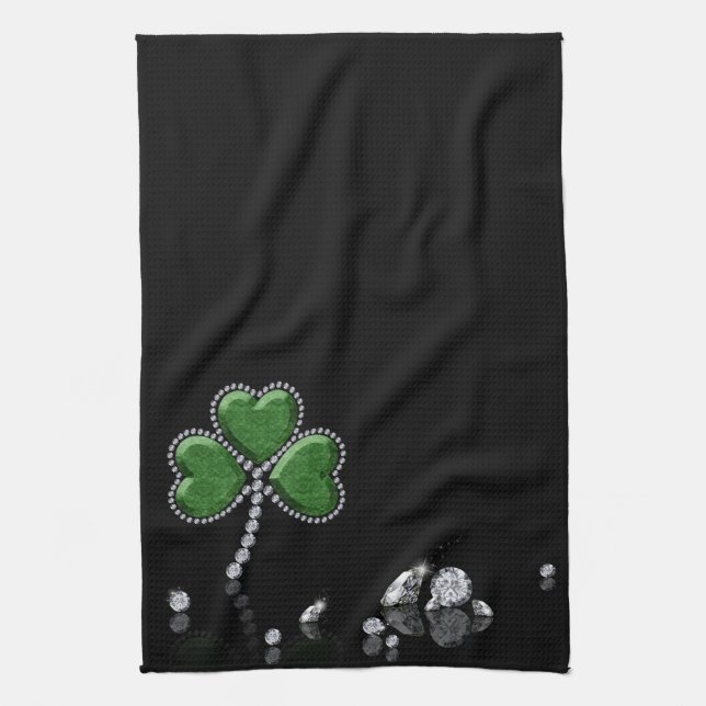 Shamrock brillant de diamant - serviette de (Vertical)
