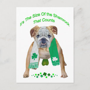 Shamrock Bulldog St. Patrick's Day Postcard