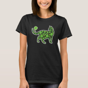Shamrock C Cat St Patricks Day For Feline Whispere T-Shirt