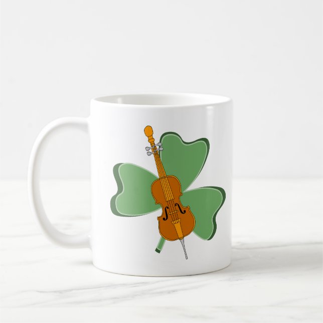 Shamrock Cello Coffee Mug (Left)