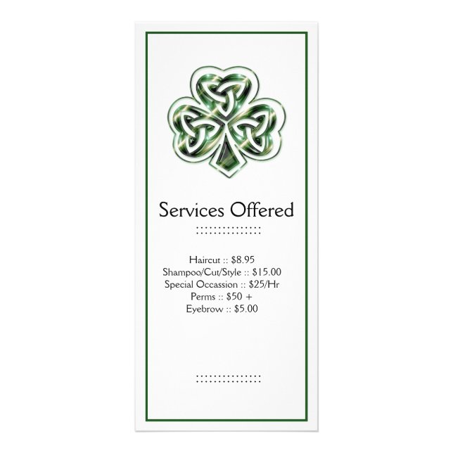 Shamrock Celte Design 2 Services Carte rack 2 (Devant)