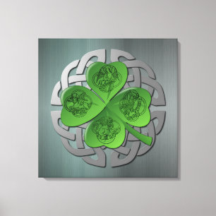 Shamrock - Celtic Knot - 4 Evangelists Canvas Prin