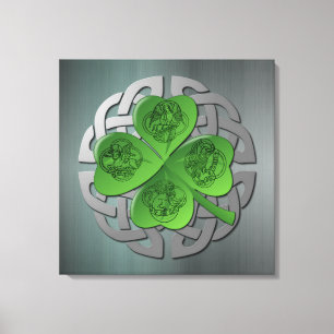 Shamrock - Celtic Knot - 4 Evangelists Canvas Print