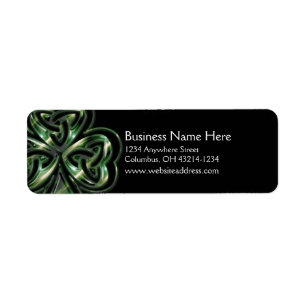 Shamrock celtique Design 2 Adresse de retour Étiqu