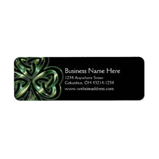 Shamrock celtique Design 2 Adresse de retour Étiqu