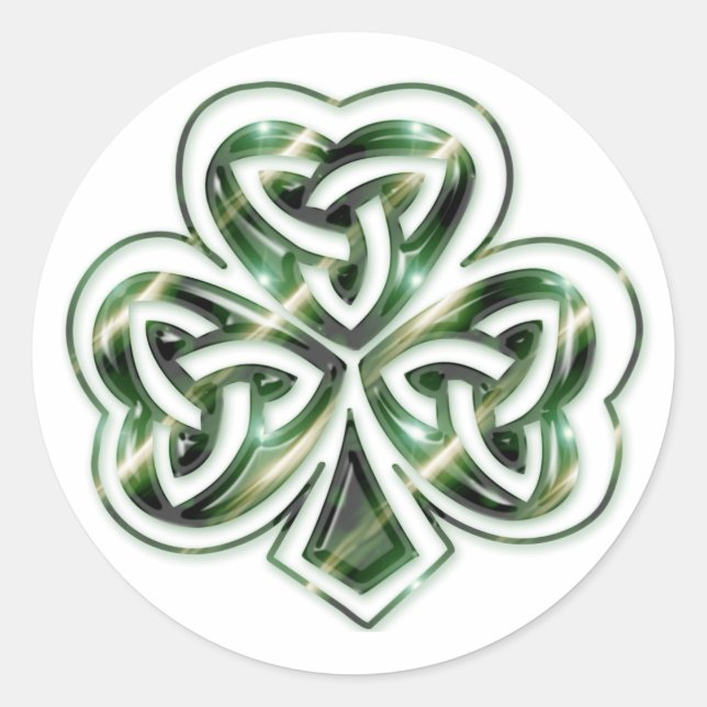 Shamrock Celtique Design 2 Stickers 2 (Devant)